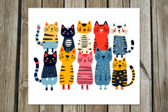 Colorful Cats | 4 Skinny tumbler sublimation designs PL2 Product Image 4
