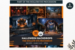 Gothic Halloween background - Hollow Eve Procession Backdrop Product Image 2