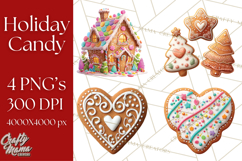 Christmas Candy Clipart PNG, Realistic Holiday Treats Product Image 1