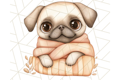 Pug Clipart PNG, Cute Dog Art, Funny Puppy Illustration Png Product Image 4