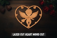Valentine Ornament SVG,Laser Cut, Heart for laser cut Product Image 1