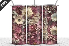 Flowers Tumbler Wrap | Sublimation Design | Tumbler PNG Product Image 1
