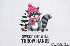 Winter Raccoon Sublimation Clipart PNG Product Image 1