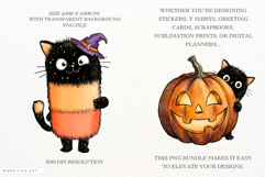 Halloween &amp; Autumn Cat Clipart Product Image 5