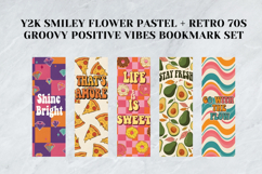 Printable Y2K Smiley Flower &amp; Retro 70s Groovy Bookmark Set Product Image 8