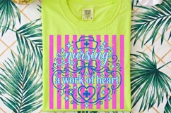 Preppy Striped Nurse PNG, Coquette Nurse Life png. Product Image 5