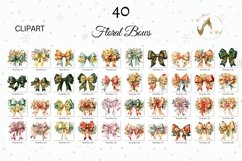 Bow Clipart, 40 High Quality PNG files, Floral illustration Product Image 2