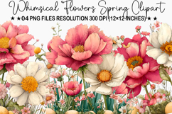 Whimsical Flowers Spring Clipart Product Image 1
