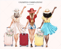 Travel Girl Clipart Portrait Creator Product Image 4