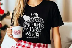 Sleigh Baby Sleigh Svg, Santa Sleigh Svg, Funny Santa Svg. Product Image 7