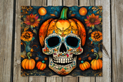 Sugar Skulls | 4 Halloween Skinny tumbler designs PL2 Product Image 4