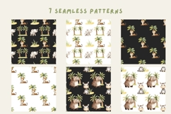 Watercolor Safari Animals Clipart and Patterns Product Image 8