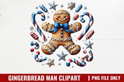 Gingerbread Man Clipart P4 Bundle PNG Product Image 9