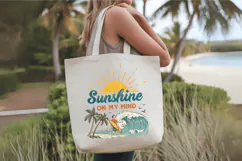 Sunshine on my mind PNG, Retro Beach PNG Sublimation Design Product Image 8