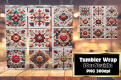 RADIANT PNG Tumbler Design 20oz , Patchwork Product Image 1