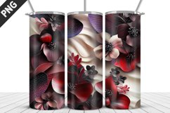 3D Flowers Tumbler Wrap | Sublimation Design | Tumble PNG Product Image 5