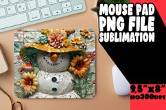 Summer Christmas Snowman Mouse Pad - Seasonal Greetings Product Image 1