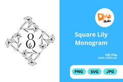 Square Lily Monogram Product Image 1
