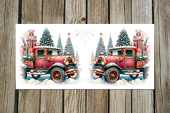 Christmas truck | 4 vintage Sublimation Mug design PLUS2 Product Image 4