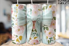 Spring Fling Bow Tumbler Wrap -High Quality 300 Dpi Product Image 1