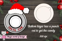Christmas Santa cam candy dome svg, Layered Paper Cut Product Image 5