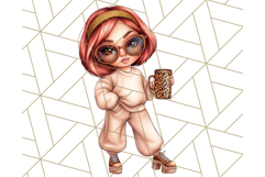 Sassy Mom Coffee PNG Clipart, Messy Bun Mom Life PNGs Product Image 4