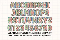 Christmas Alphabet png clipart, christmas letters doodle Product Image 2