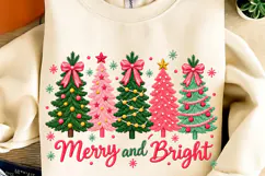 Merry and Bright PNG, Preppy Merry Coquette Christmas PNG Product Image 2