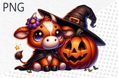 Halloween Cow Sublimation - Clipart PNG Design Product Image 1