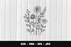 Meadow Flowers SVG PNG Product Image 1
