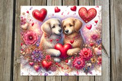 Valentine animals | 4 dog Skinny tumbler designs Product Image 4