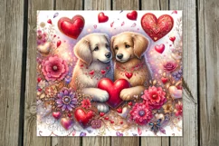 Valentine animals | 4 dog Skinny tumbler designs Product Image 4