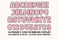 Valentine Alphabet Clip Art, valentines day letters doodle Product Image 2