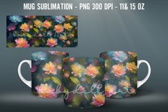 Flowers 3D Mug Sublimation PNG Mug Wrap Product Image 4