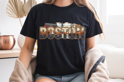Boston Massachusetts PNG, Vintage Sailing Harbor Sublimation Product Image 8