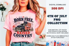 Born Free Raised Country PNG | Sublimation DTF Product Image 8