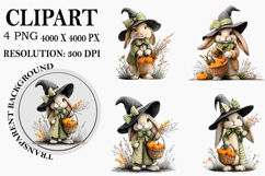 Halloween Bow Clipart Watercolor PNG Product Image 1