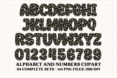 Halloween Alphabet png clipart, halloween letters doodle Product Image 2