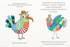 Gingham Summer Birds Clipart Product Image 2