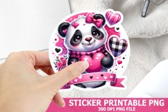 Valentine&#039;s Day Panda Sticker| Valentine&#039;s Day Sticker Product Image 1
