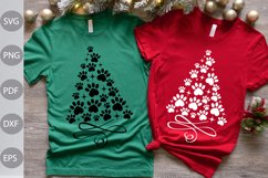 Christmas Tree SVG Design / Christmas Tree With Paws SVG Product Image 1