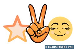 Retro Happy Smiles Clipart, Happy Smiles Watercolor Product Image 1