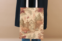 Dusty Rose Pumpkin Patch Toile Paper, Seamless Watercolor Product Image 8