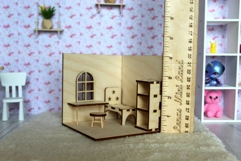 Miniature room box corner download vector file laser cut dol Product Image 8