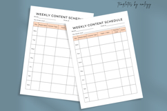 Weekly Content Schedule Template Editable Canva Social Media Product Image 2