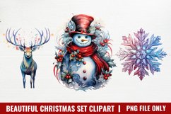 Beautiful Christmas Watercolor Clipart Product Image 1