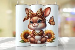 Bunny with Sunflower Tumbler Wrap Sublimation Product Image 1