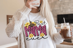 Best Mama ever PNG sublimation | Mother's Day PNG T-Shirt Product Image 1