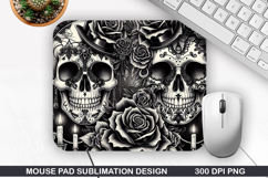 Skulls Mouse Pad, Halloween Mouse Pad PNG Design Product Image 1