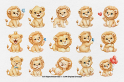 15 Bundle Watercolor The Lion King Jungle Roar Predator Wild Product Image 8